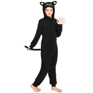Imagem de Pijama infantil Leadtex para gatos pretos, Halloween, Halloween, S4-6