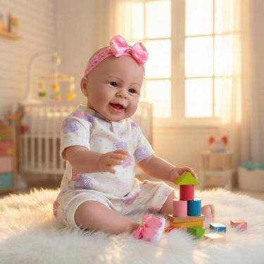 Imagem de Boneca Bebê Mamãe Reborn Realista Kit Mayse + Acessórios