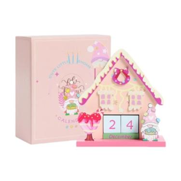 Imagem de Fancyes Calendário do Advento de Natal em Madeira, Enfeite de Mesa, Decoração Festiva para a Casa, Style C