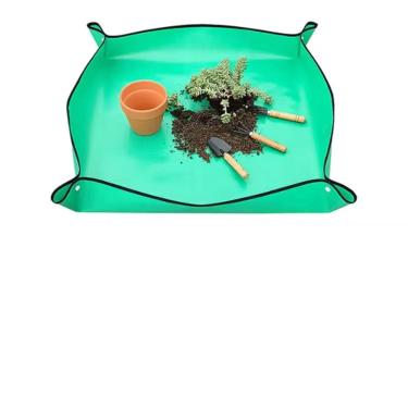 Imagem de Tapete Tapetinho De Plantio 66x66 Verde De Replantador de Vaso em Casa Quintal Varanda Troca de Vasos - Jardimix