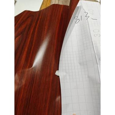 Imagem de Abyssaly Papel de parede de contato de madeira vermelha 39,9 cm x 299,7 cm