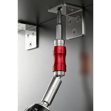 Imagem de 1 unidade de anel sextavado chave de fenda suporte de chave de fenda flexível de liberação rápida para espaços apertados ou cantos (vermelho)