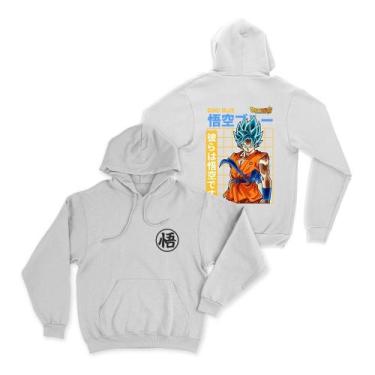 Imagem de Moletom Canguru Dragon ball goku blue Algodão Flanelado fio 30.01 pent