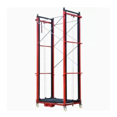 Imagem de Elevador de andaime elétrico móvel multifuncional com rodas giratórias de bloqueio, plataforma de elevação multifuncional para canteiro de obras de armazém, canteiro de obras de carga máxima de 300 kg