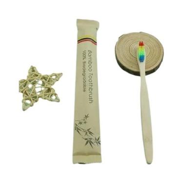 Imagem de Escova De Dente De Carvão De Bambu Com Cerdas Macias E Coloridas, Vega