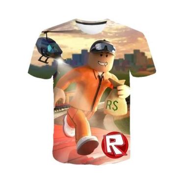 Imagem de Camiseta 3D Impressa Roblox Para Meninos, Manga Curta, Casual, Estilo 