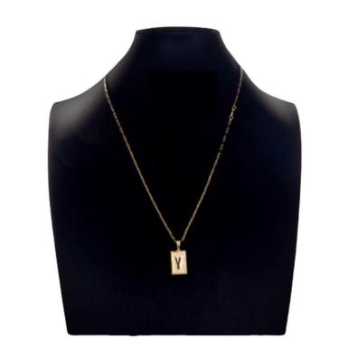 Imagem de Cordão Carti Fecho Lagosta Pingente Com Letra Y