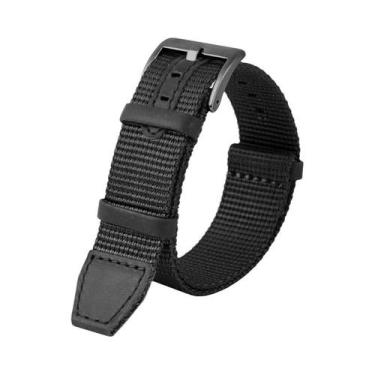 Imagem de Pulseira De Relógio Unissex Em Nylon E material sintético, Preto E Cin