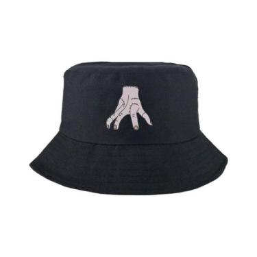 Imagem de Bucket Hat Wednesdays Things Anime unissex de 55 a 58 cm de poliéster 