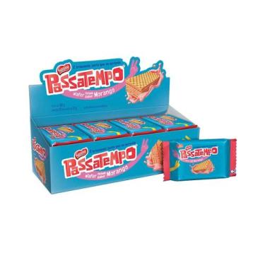 Imagem de Passatempo Wafer Chocolate e Morango 560G ESCOLHA O SABOR, Recheio mor