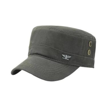 Imagem de Boné De Beisebol Unissex Ajustável De Algodão Estilo Militar Com Topo 