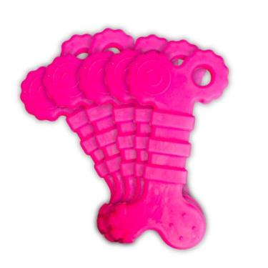 Imagem de 5x Mordedor Pet Osso Cor Rosa FAMAPET
