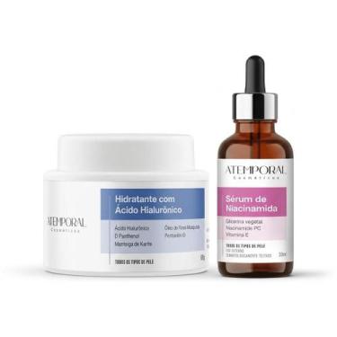 Imagem de Kit Skincare Atemporal: Sérum Niacinamida + Hidratante Ácido Hialurôni