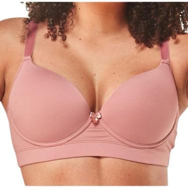 Imagem de Sutiã Bojo Plus Size Reforçado Sustentação Vi Lingerie, 50, Rosa calla