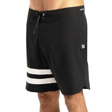 Imagem de Bermuda Hurley Phantom 18 Preto Eco Block Party Preto, 44, Preto