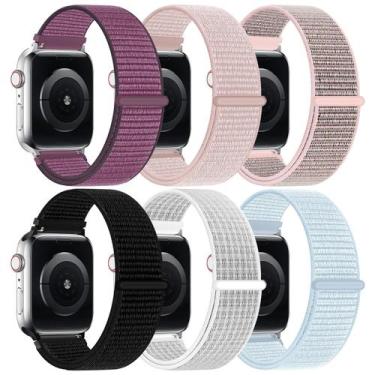 Imagem de Pulseira de relógio ONFNZ Nylon Sport Loop, pacote com 6, 42 mm (Série