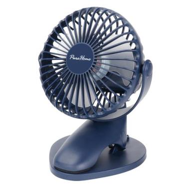 Imagem de Ventilador de clipe portátil PureHome Mini USB recarregável de 3 veloc