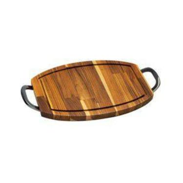 Imagem de Tábua Madeira P/ Corte com Alças Queens 36x25x02cm Código 13139 - Wood