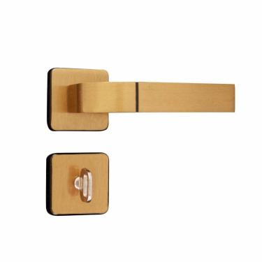 Imagem de Fechadura para Banheiro Roseta 40mm MGM Módena Bronze Latonado