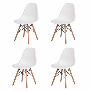 Imagem de Conjunto com 4 Cadeiras Charles Eames Eiffel Branca