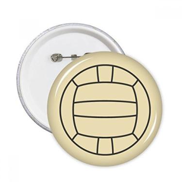 Imagem de Emblema para decoração de voleibol, linha esportiva, desenho, pinos redondos, 5 peças