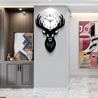 Imagem de Relógio de parede mudo Moda moderna Criativa Personalidade Simples Adequado para Sala de Estar Quarto Decoração de Sala de Jantar, 18 pol.