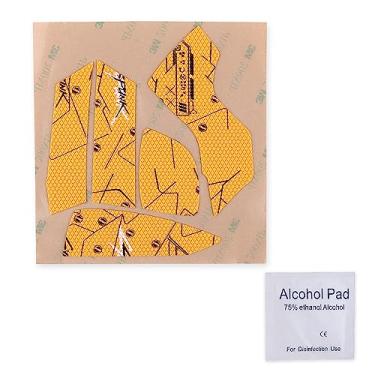 Imagem de HUYUN Painéis laterais do mouse/fita adesiva antisuor de substituição para Logit G502 Proteus Core / G502 Proteus Spectrum / G502 Hero Wired / Mouse gamer sem fio G502 Lightspeed (amarelo)