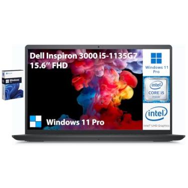 Imagem de Dell Notebook empresarial Inspiron 15 3000, tela FHD de 15,6 polegadas, Intel Core i5-1135G7 de 11ª geração, Windows 11 Pro, 32 GB de RAM, SSD de 1 TB, teclado numérico, HDMI, preto