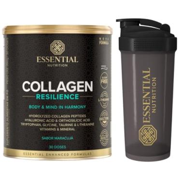 Imagem de Collagen Resilience - Essential Nutrition - 30 doses + Coqueteleira Oficial (Fórmula c/Ácido hialurônico, ortosilícico, Verisol, Triptofano, Taurina, Glicina, Magnésio, Biotina e teanina)