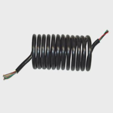 Imagem de Chicote Elétrico Espiral p/ Caminhões 5,5mts 7 Vias sem Toma Cor: Preto
