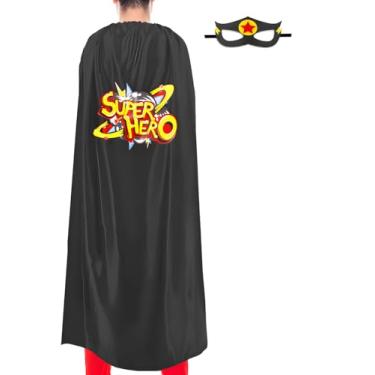 Imagem de iROLEWIN Capa de super-herói e máscara para adultos, mulheres, homens, super-heróis, fantasia, dia espiritual, time, lembrancinhas de festa de Halloween, presente