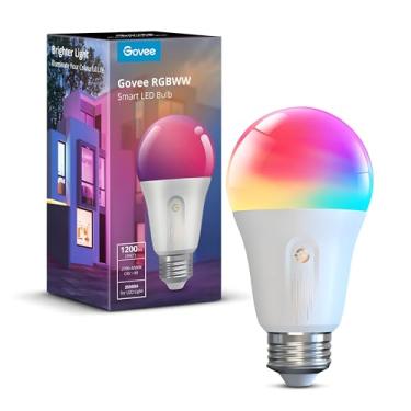 Imagem de Lâmpada Inteligente Wi-Fi Bluetooth RGBWW 1200 Lumens Dimerizável E27 | Controle por Voz e App | Sincronização Musical para Ambientes Personalizados e Casa Conectada