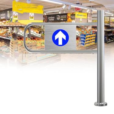 Imagem de Porta unidirecional de porta giratória automática, porta unidirecional de entrada e saída, 50 60 70 80 90 100 cm passagem corredor entrada fechamento automático, porta direita 80 * 100 cm