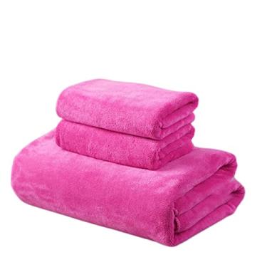 Imagem de Yalych Conjunto de toalhas de 3 peças, toalha de salão de beleza/toalha de microfibra/super absorvente/ultra macio/multiuso para uso como toalha de banho fitness, toalha de salão de beleza. - Conjunto