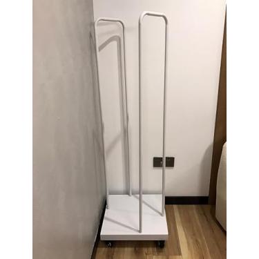 Imagem de Prateleira de metal móvel com rodas – suporte de armazenamento de varejo para almofadas quadradas, cobertores, colchas – organizador versátil para uso doméstico e boutique