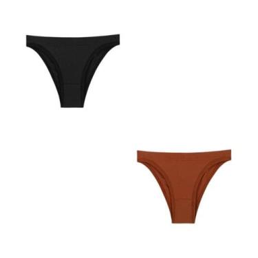 Imagem de Calcinhas Femininas Sem Costura De Cintura Baixa 2 Peças Lingerie Sexy