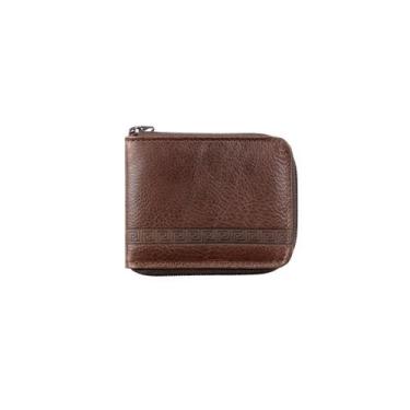 Imagem de Carteira Masculina de Couro com Zíper Grécia Café - Bagaggio, Café, U