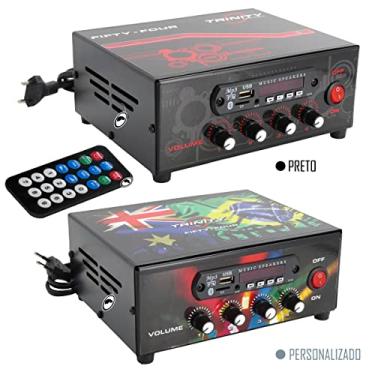 Imagem de Amplificador de Mesa Trinity Fifty Four com Bluetooth Entrada USB 200W RMS 4 Canais - Ideal Para Som de Igrejas Lojas Casa (Personalizado)