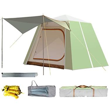 Imagem de Barraca instantânea de acampamento, barraca pop-up para 3-4 pessoas, barracas familiares à prova d'água e à prova de vento, configuração fácil para acampamento, caminhadas e ao ar livre, barraca