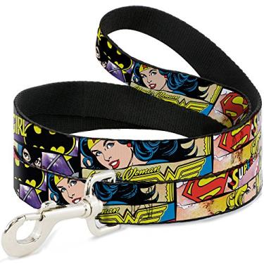 Imagem de Buckle-Down Coleira para animais de estimação - Mulher Maravilha Superheroinas/Supergirl/Batgirl - 1,22 m de comprimento - 2,54 cm de largura