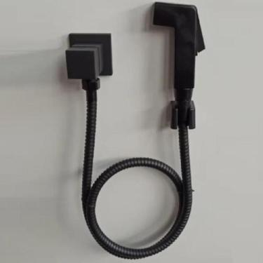 Imagem de Ducha Higiênica Completa Quadrado Preto Fosco Black Edition - Max