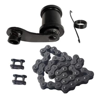 Imagem de pinkhatcat Tensor de corrente com rolo de 1-3/10.2 cm Corrente 420 42L Master Link para Coleman CT200U Trail CT200U-EX BT200X para Predator 196cc 212cc 6.5HP Baja Heat Warrior MB165 MB200 Mini