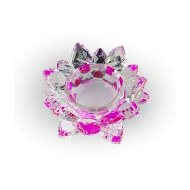 Imagem de Castiçal de Vidro - Flor de Lotus - Apex, Roxo