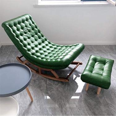 Imagem de UISLA Braço reclinável de madeira maciça, deck de leitura de balanço, café, jantar, relaxante, sesta, espreguiçadeira, mulher grávida, sofá de lazer