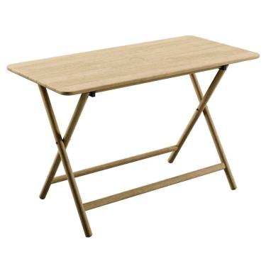 Imagem de Mesa Dobrável Retangular Tramontina Bossa 120x75 cm em Madeira Tauari Natural