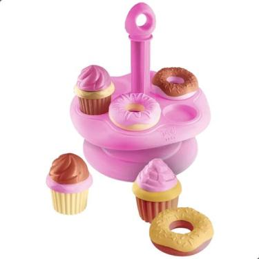 Imagem de Porta Bolos Cup Cakes + Rosquinha Donuts Kids Brinquedo Infantil Zucat