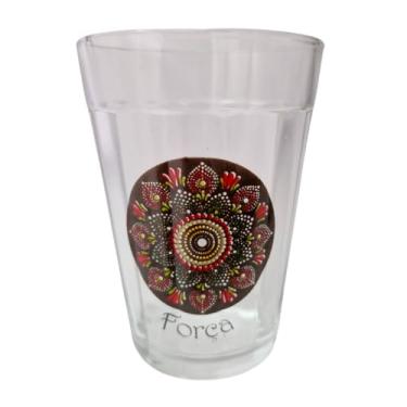 Imagem de Copo Vidro Americano Mandala Força Presente Decoração