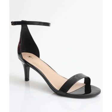 Imagem de Sandália Salto Fino Feminina Via Uno Preto-11006, Preto, 36