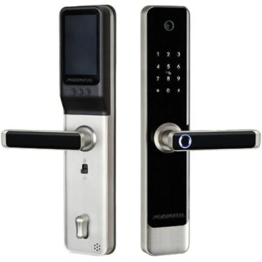 Imagem de Fechadura Inteligente Wifi com Câmera e Campainha de Embutir Biometria