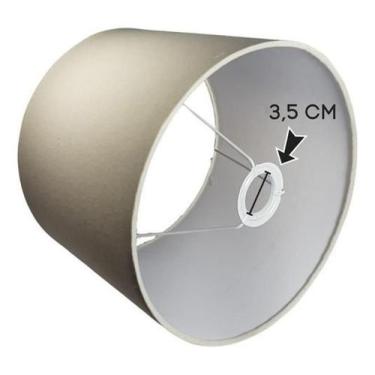 Imagem de Cúpula De Abajur Luminária Tecido Cônica 15X20X15 - Branco - Om Luz